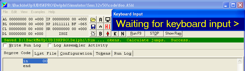 Waiting for Keyboard Input Image